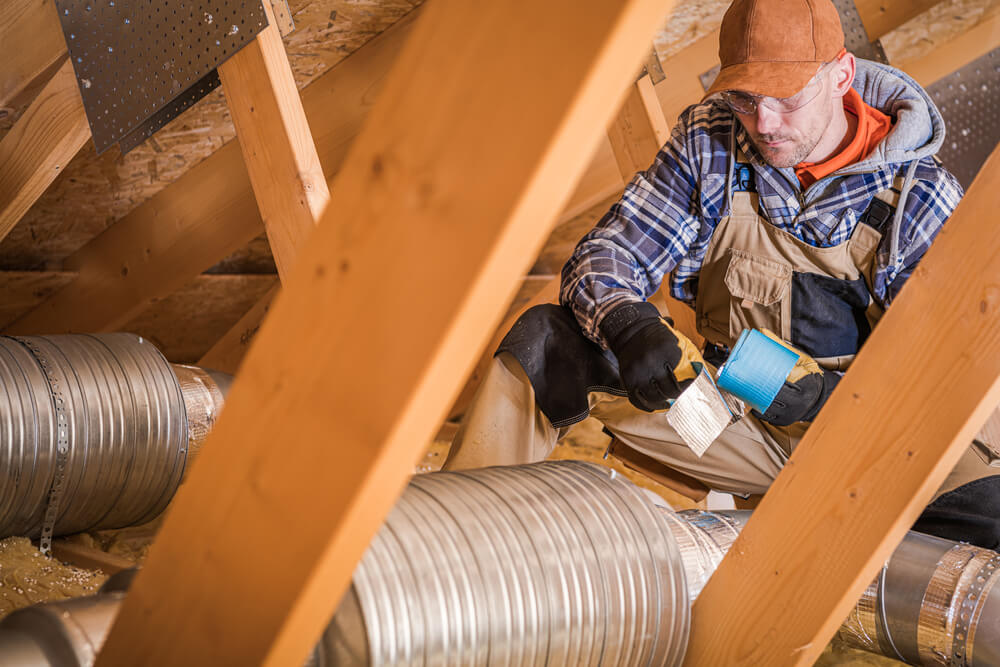 duct sealing with aluminum metal duct tape